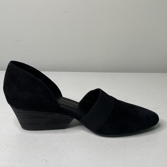 Eileen Fisher Black Hilly Suede d'Orsay Pump - Picture 15 of 16